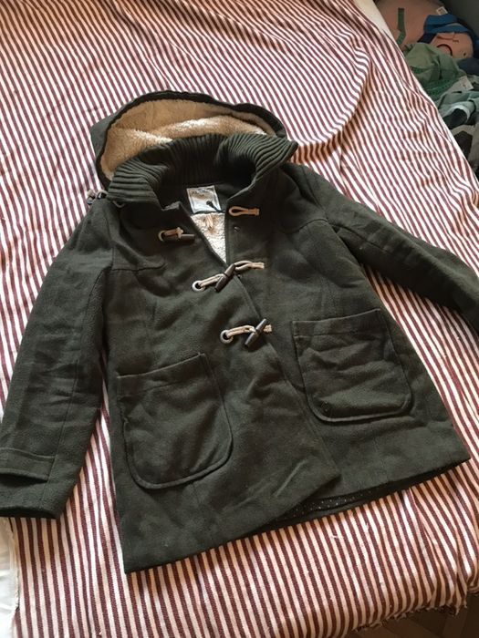 Kurtka zimowa krótki plaszczyk khaki Pull and Bear m 38 Bosmanka