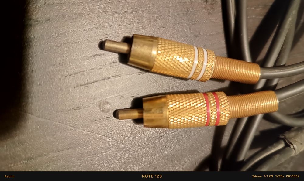 Cabo Áudio Premium Jack 6.35mm para RCA – Hi-Fi / DJ / Estúdio