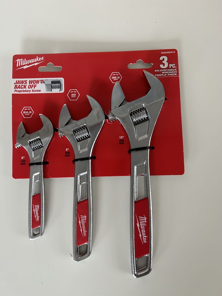 Klucze nastawne zestaw 3 sztuk Milwaukee. Wrocław Fabryczna • OLX.pl