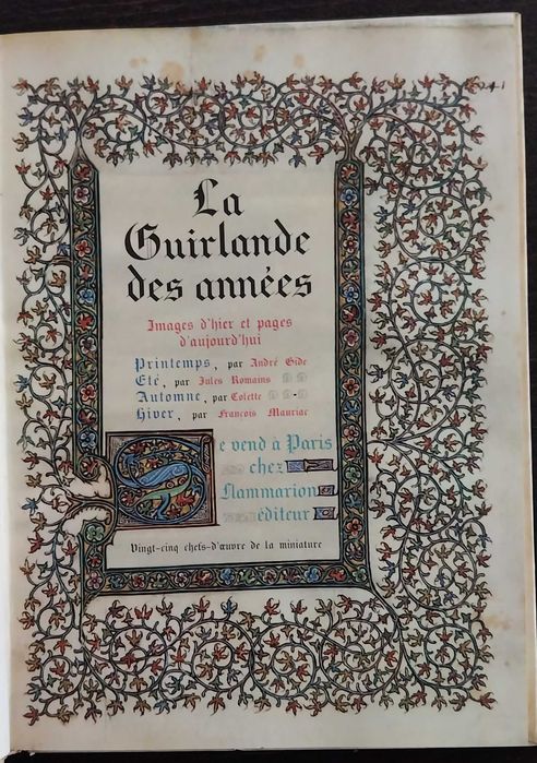 livro: “La guirlande des annés - Images d'hier et pages d'aujourd'hui”