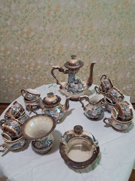 Самовар керамический электрический Гжель