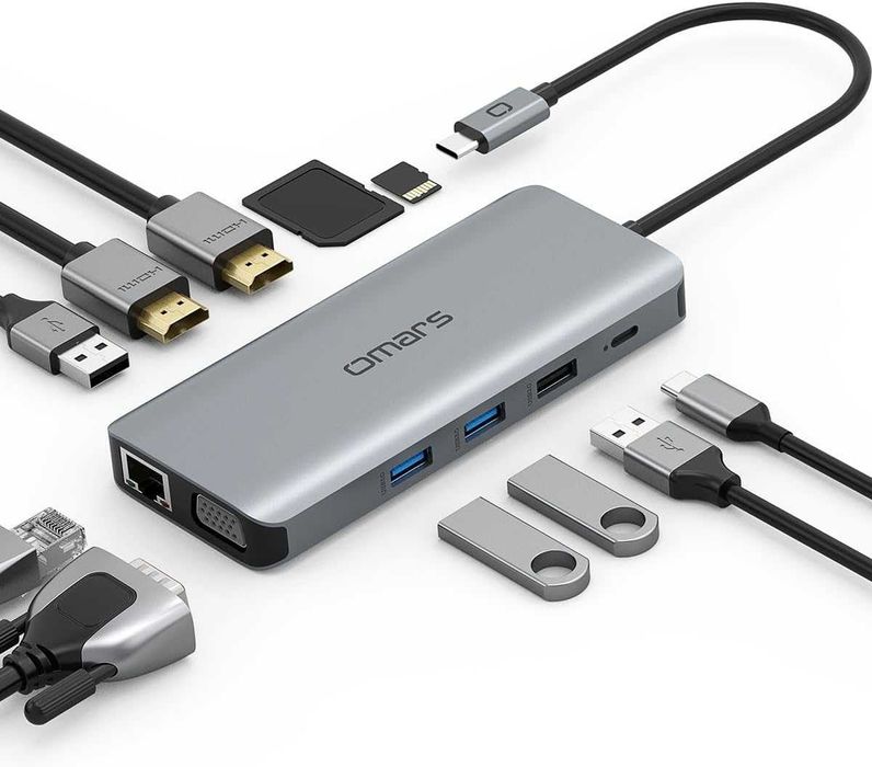 Omars 11 in 1 Stacja dokująca, koncentrator USB C