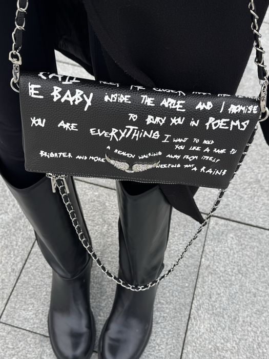Сумка zadig&voltaire клатч rock з буквами