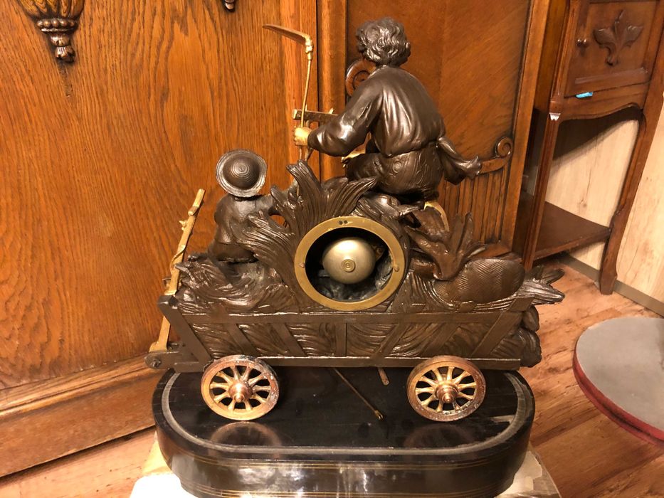 Antyk piękny i niespotykany zegar francuski Japy XIX wiek