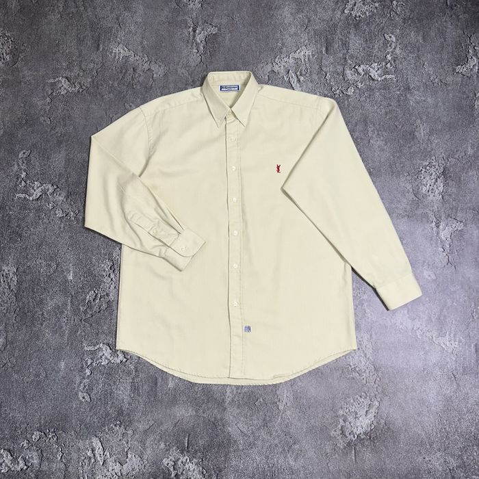 Рідкісна вінтажна сорочка YSL бежева M/L розмір стан 9/10 оригінальна