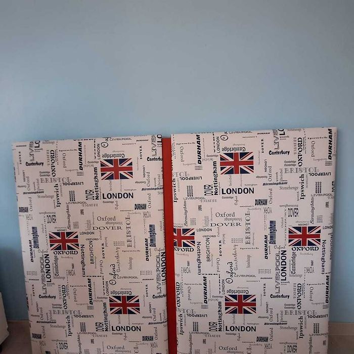 Cabeceira Cama 1.2x1.6 Couro Estilo Britânico