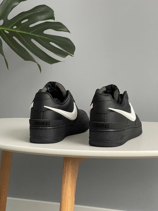 Кросівки Кроссовки Nike Air Force x Ambush Black White Swoosh Кросовки повсякденні