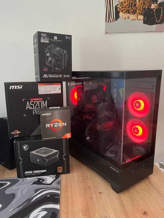 Komputer Gamingowy RX 7600 8GB/Ryzen 5 5500/16GB RAM/512GB/ Gwarancja!