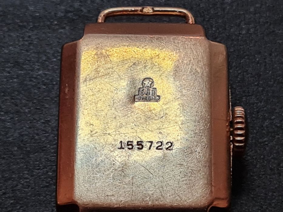Złoty damski zegarek ŁUCZ vintage od Lombardia Katowice