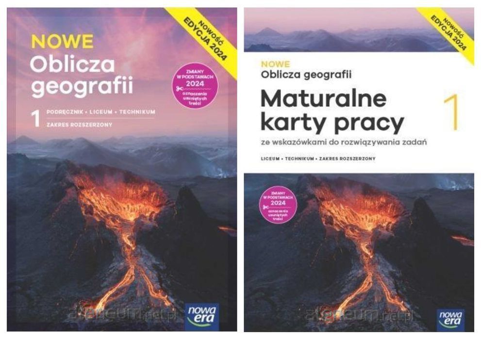 Nowe Oblicza Geografii 1 Karty Pracy + Podręcznik Rozszerzony 2024