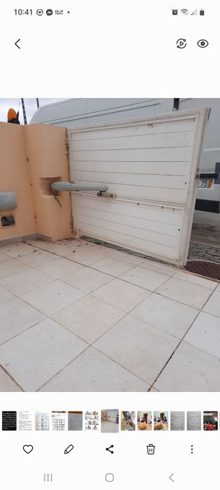 Portão + portão branco de alumínio