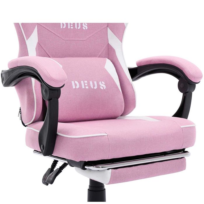 Fotel gamingowy DEUS EDGE Pink – Twoja strefa relaksu na live