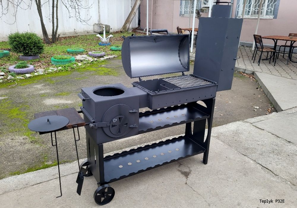 • 5мм! ГАРАНТІЯ! Усилений! Мангал Коптильня с Печкой под Казан