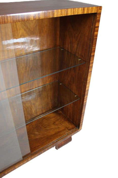 Witryna / bibloteczka stojąca art - deco w orzechu  po renowacji antyk