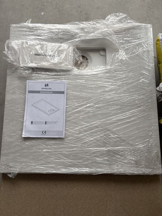 NOWY brodzik 80x80 niski kwadratowy Novellini Novosolid z konglomeratu