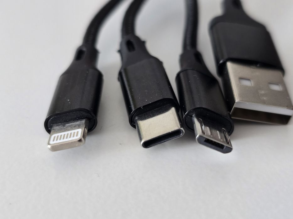 Nowy Kabel 3 w 1 MicroUSB USB typ C Iphone Lightning