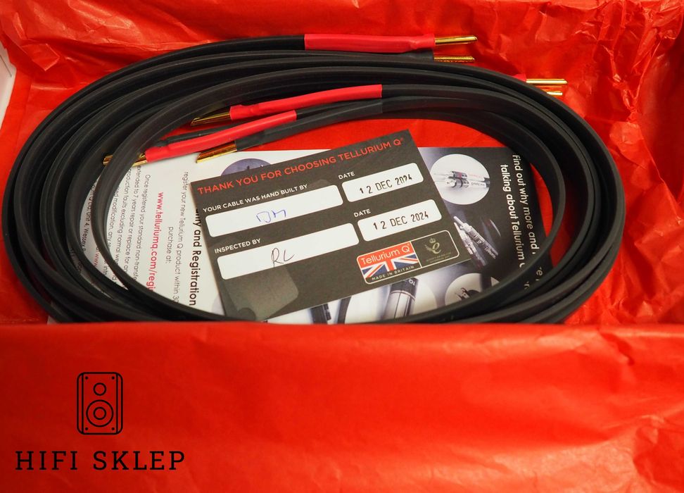 Kabel głośnikowy Tellurium Black II 2x3 m/Promocja !!!