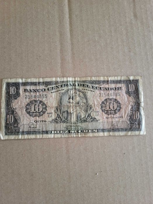 Nota 10 Sucres, Equador - Sebastián de Benalcázar 20/04/1983