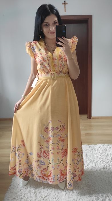 Sukienka długa maxi wesele impreza chrzciny komunia