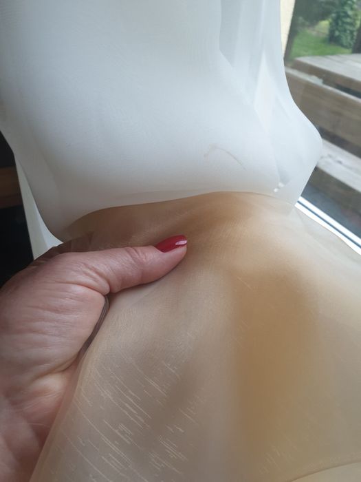 Organza organtyna morela/ecru szal 100 x 280