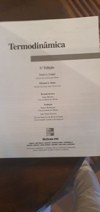 Livro Termodinâmica 3° Ed. Português
