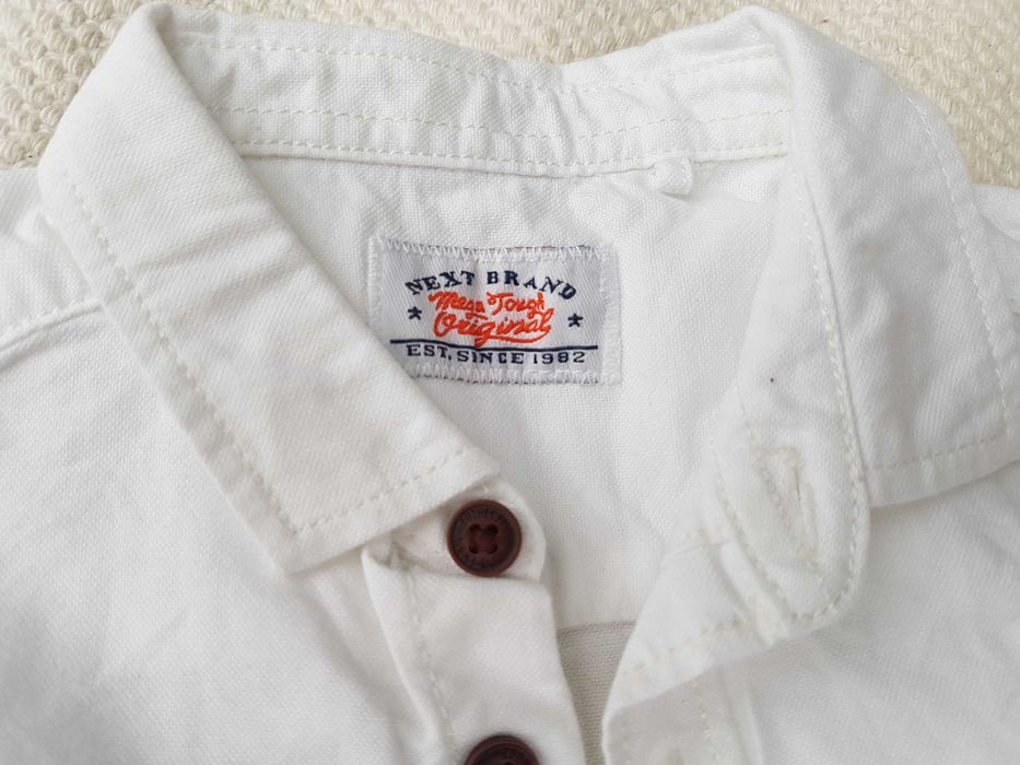 Biała koszula next 68-74, 6-9 msc