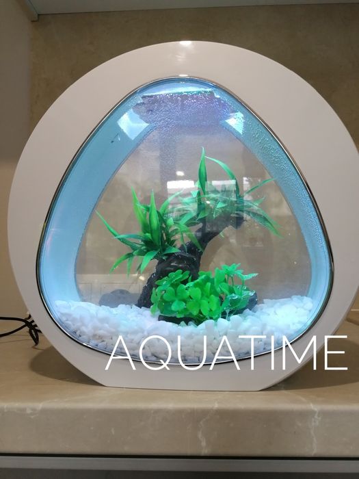 Стильний акваріум з рибками 4л | Аквариум SUNSUN YA-01 | Київ