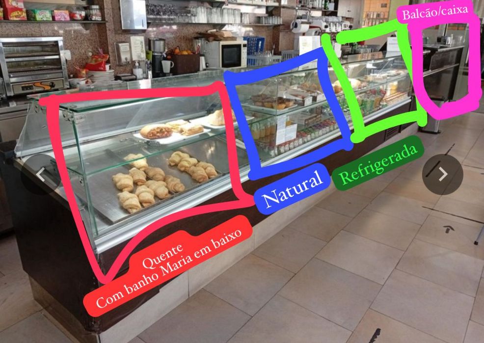 Balcão expositor refrigerado