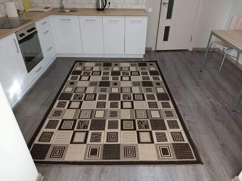 Килим безворсовий Сірий ковер Однотонний ковер Доріжка палас