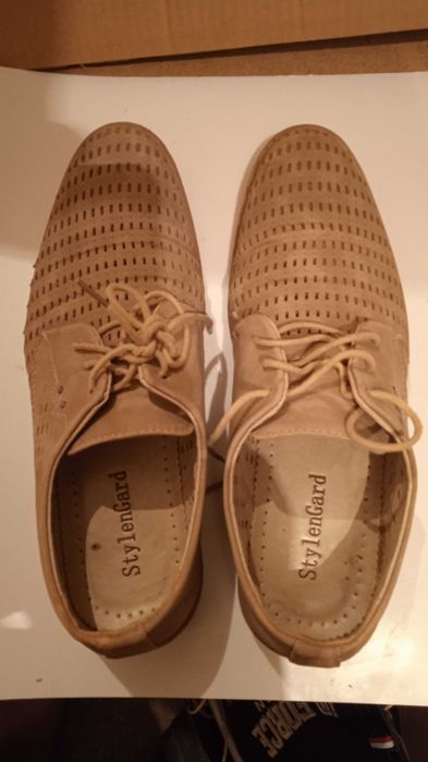 Мужские летние кожанные туфли бренд Stylen Gard,размер 41