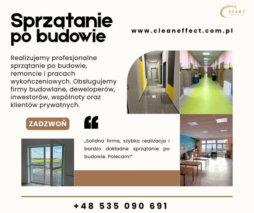 Profesjonalne sprzątanie po budowie, remoncie oraz pracach wykończeniowych