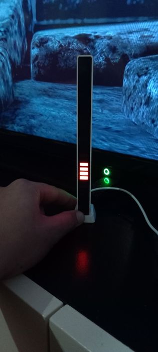 Barra de luz que reage ao som