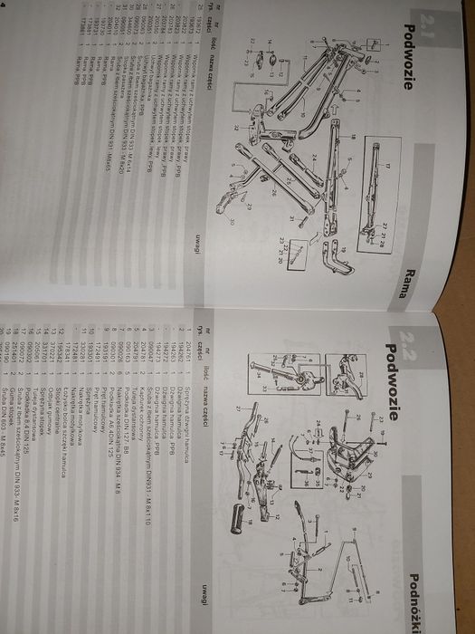 Instrukcja obsługi katalog czesci rama silnik simson s51 s70