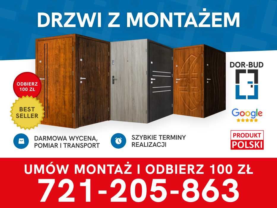 Drzwi z montażem zewnętrzne -wejściowe antywłamaniowe