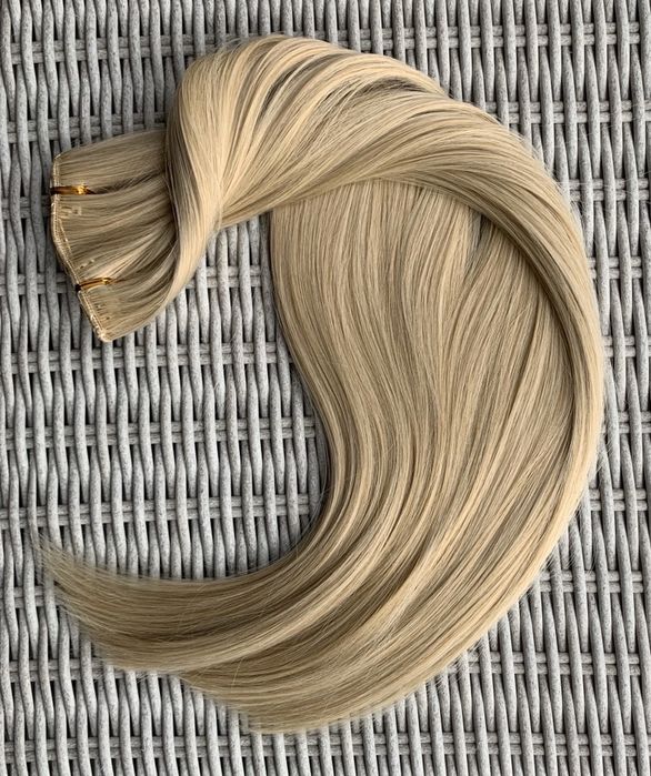 Premium Ultra włosy doczepiane, jasny naturalny blond, 16 klips 372.