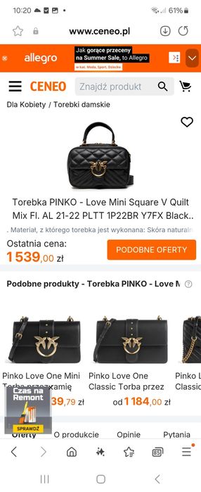 Pinko love mini square v quilt nowa