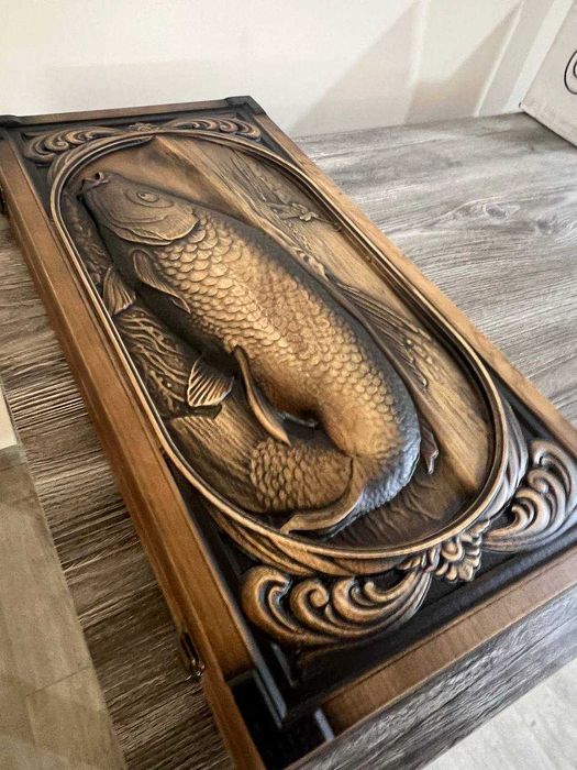 Шахматы и нарды  на подарок Ручная работа