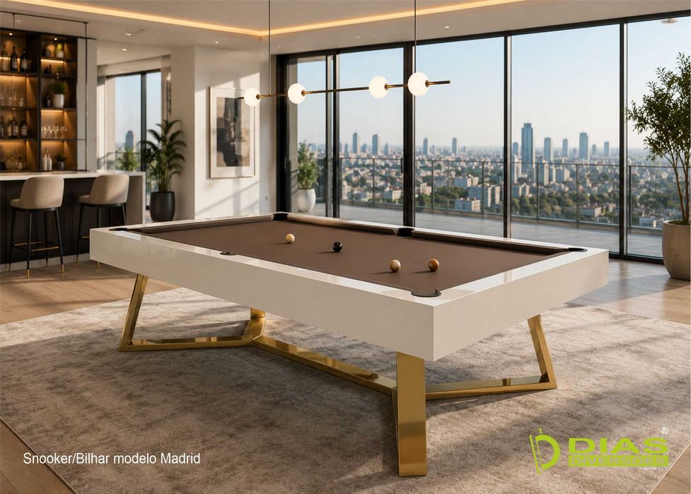Novos - Snooker/Bilhar  modelo "Madrid" (Tampo Opcional)