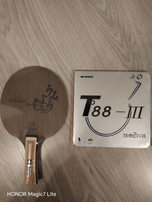 Złożona rakieta Kokutaku z Sanwei T88-III, tenis stołowy