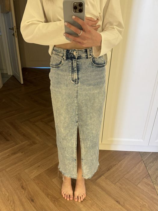 Джинсова спідниця максі