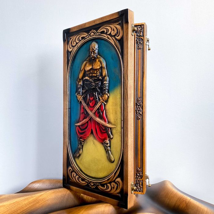 Подарункові дерев'яні нарди від виробника ручної роботи «Козак»