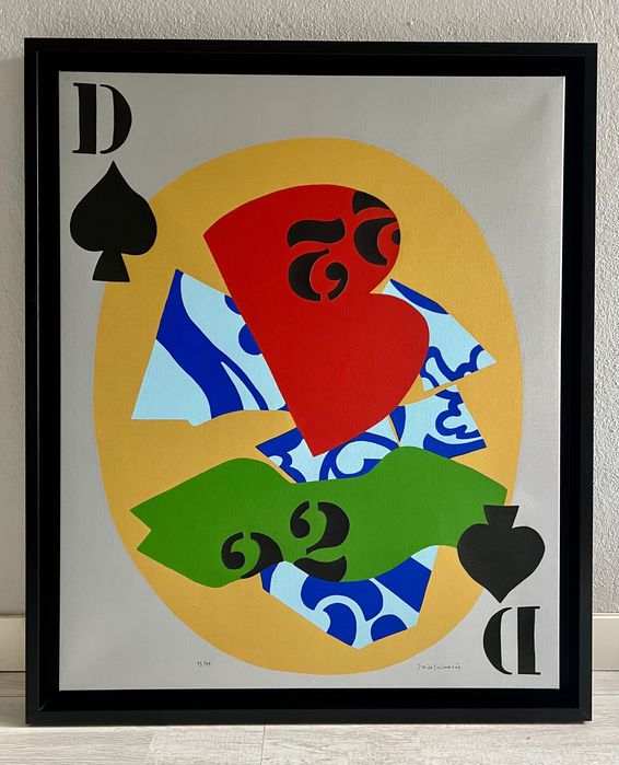 Serigrafia em tela José de Guimarães