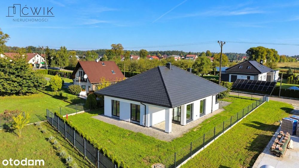 Nowoczesny dom parterowy 123,85 m² | 8,2 ar | 2,5 km od Bochni