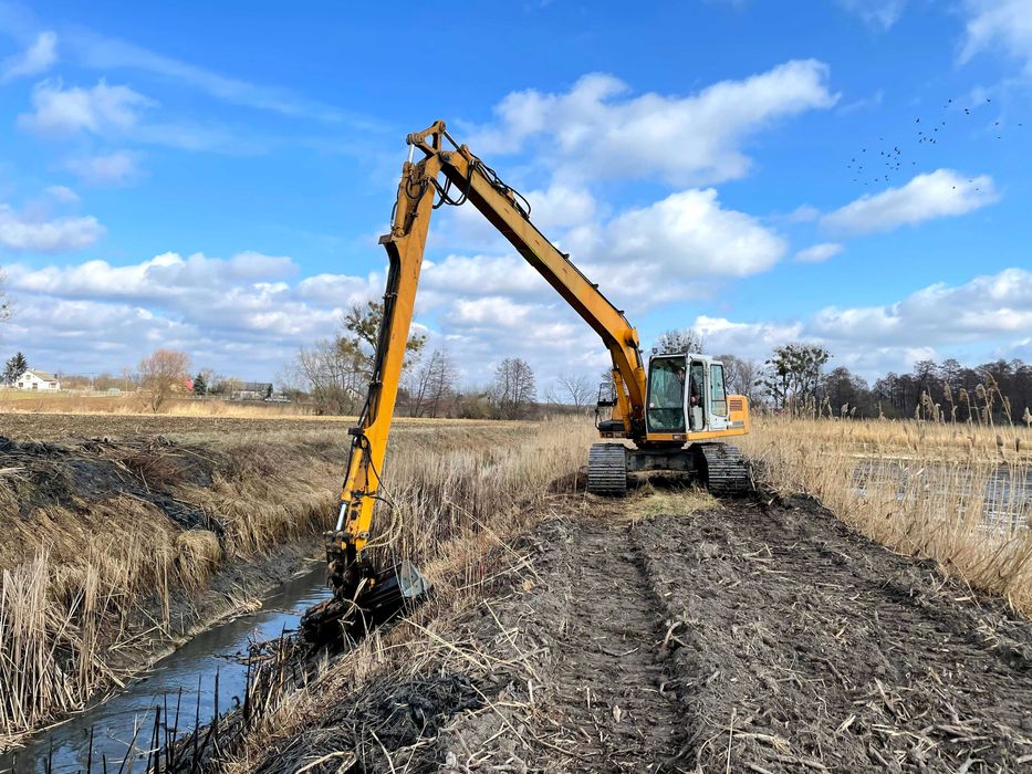 Wynajem koparek LONG, kopanie stawów/rowów, ROBOTY ZIEMNE