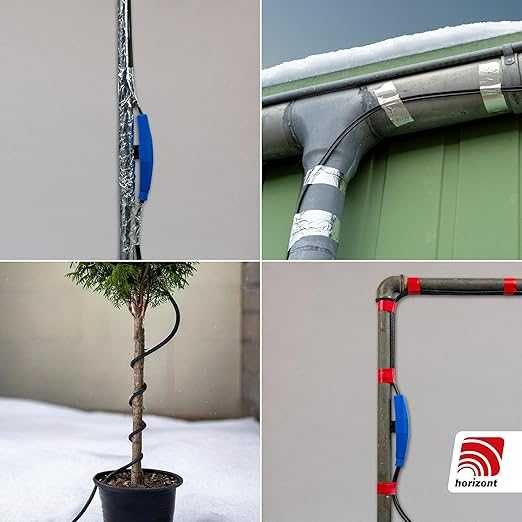 Kabel grzejny, przewód grzewczy do rur + termostat KERBL 18 m