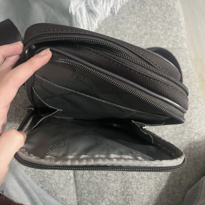 Bolsa homem David William nova – pele e nylon