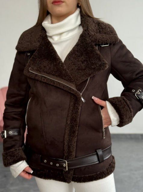 Дублянка d-victory, натуральна замша, 48/50, шоколад