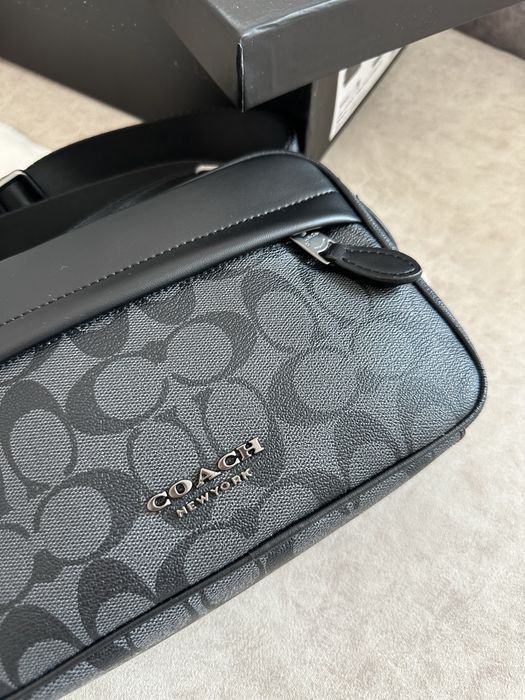 Сумка Coach | Месенжер коуч коач | шкіряний через плече
