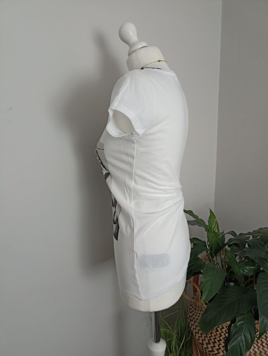 T-shirt damski biały cekiny Guess roz.S/M