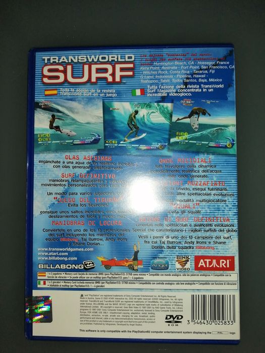Jogo Playstation 2 PS2	Transworld Surf	COMO NOVO!*